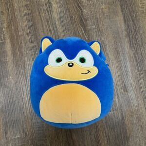 Squishmallows Sonic the Hedgehog Plush Toy Blue Round Stuffed Animal